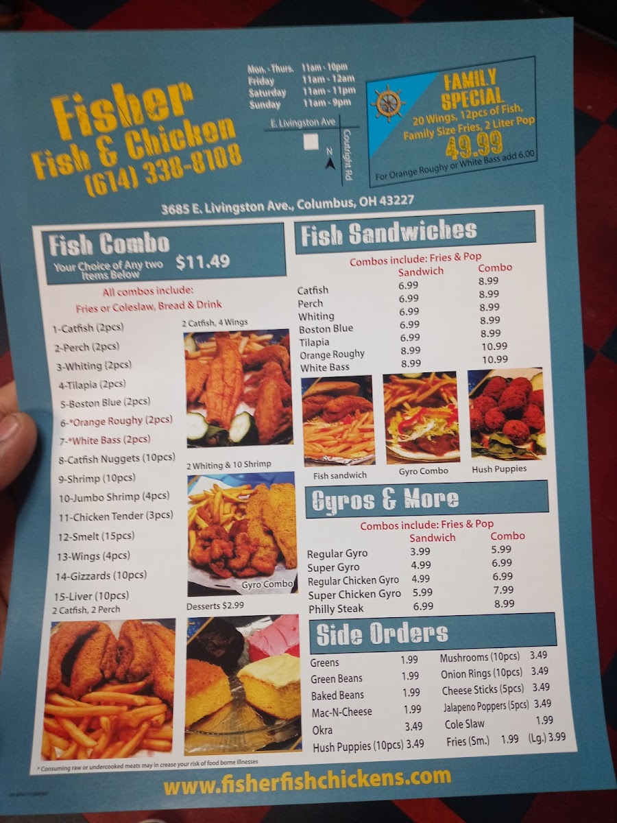 Fisher Fish & Chicken Menu-2